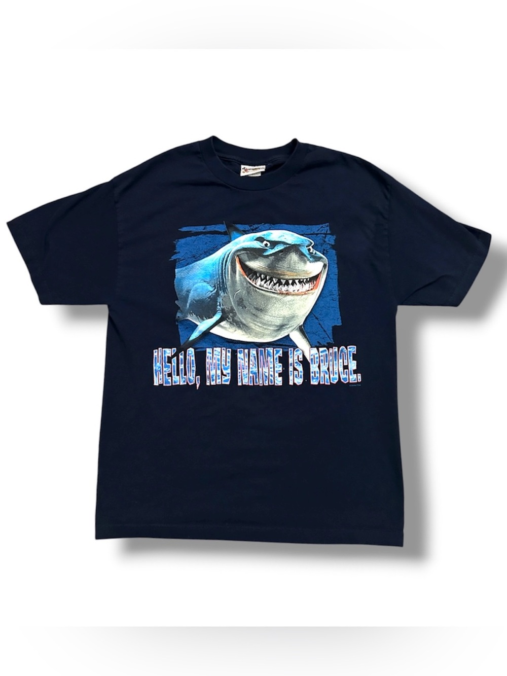 Vintage 90s Finding Nemo My Name Is Bruce Walt Disney World T-Shirt Size Large
